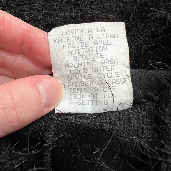 Vintage Eyelash Fringe Halter Top Cropped Going Out Crop Blouse Sexy 90s Y2K - Picture 7 of 8